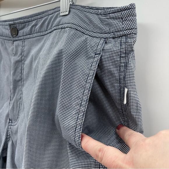 Onia The Calder Preppy Blue White Micro Gingham Flat Front Swim Shorts 38 - Picture 12 of 14